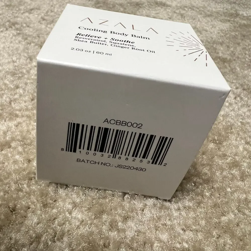 NEW Azala Cooling Body Relieve and Soothe Skin Vegan Balm 2.03 oz